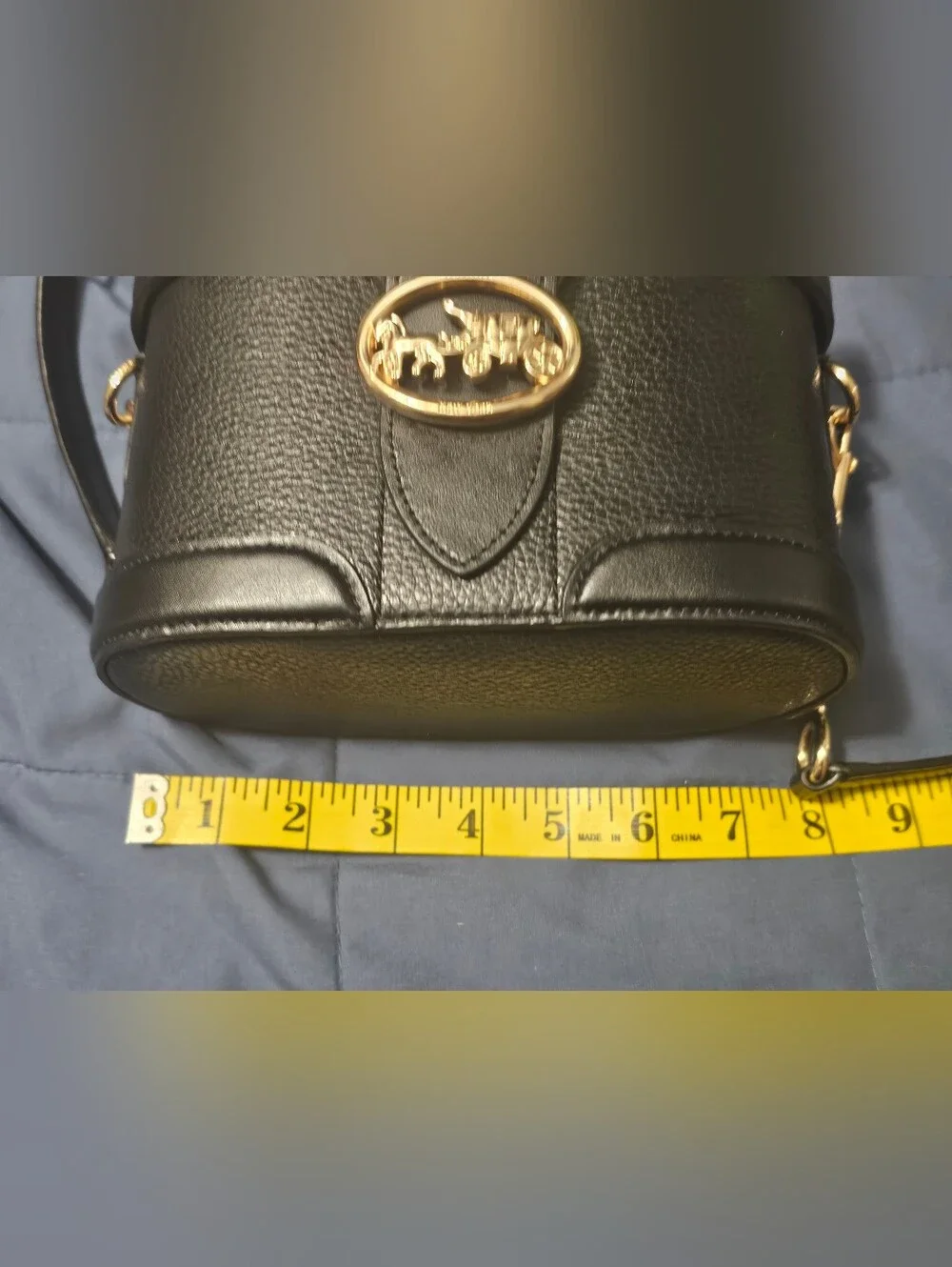 Coach Georgie Gem Crossbody Leather Black